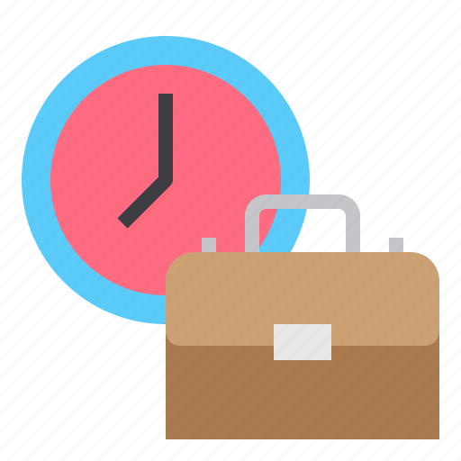 Briefcase, suitecase, business, human, resource, clock icon - Download on Iconfinder