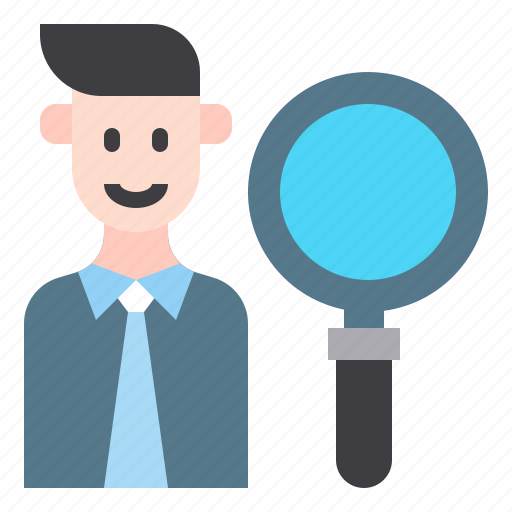 Job, person, fine, search, man icon - Download on Iconfinder