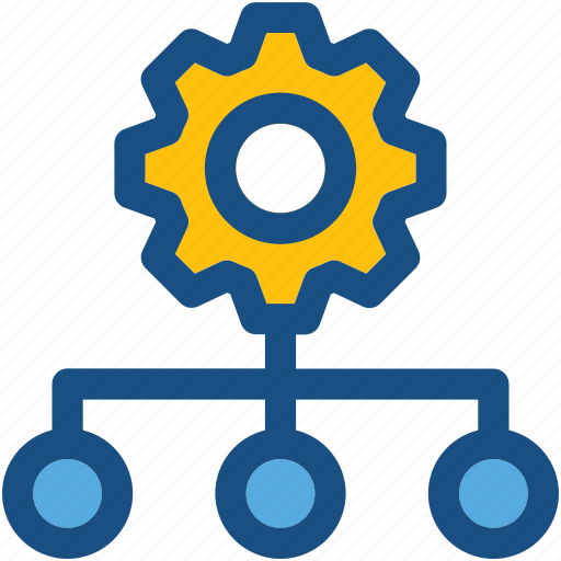 Gear, hierarchy, management, productivity, project scheme icon - Download on Iconfinder
