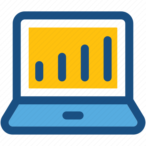 Bar chart, bar graph, graph, laptop, statistics icon - Download on Iconfinder