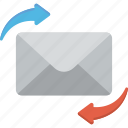 arrows, correspondence, envelope, letter, mailing
