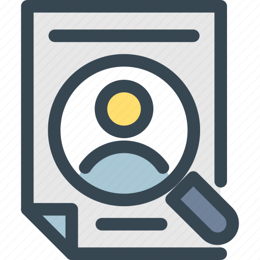 Hr, human, job, magnifier, page, resources, search icon - Download on Iconfinder