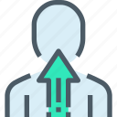 arrow, business, growth, human, people, resources
