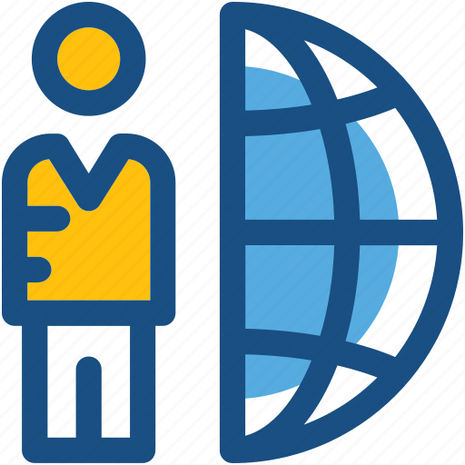 Businessman, developer, global management, globe, user icon - Download on Iconfinder