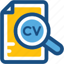 cv, find employee, magnifier, recruitment, search employee