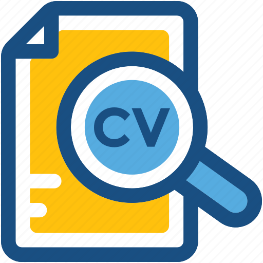 Cv, find employee, magnifier, recruitment, search employee icon - Download on Iconfinder