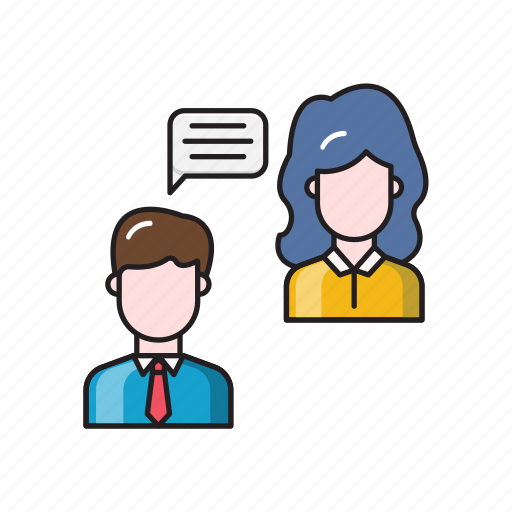Conversation, discussion, employee, interview, message icon - Download on Iconfinder