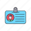 badge, card, id, profile, user 