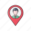 location, map, pin, pointer, user 