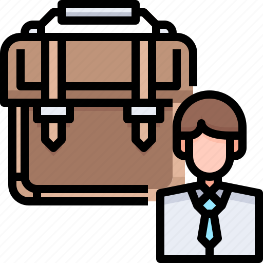 Finance, portfolio, man, business, briefcase, businessman icon - Download on Iconfinder