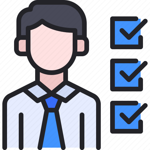 Candidate, business, human, employee, checklist icon - Download on Iconfinder