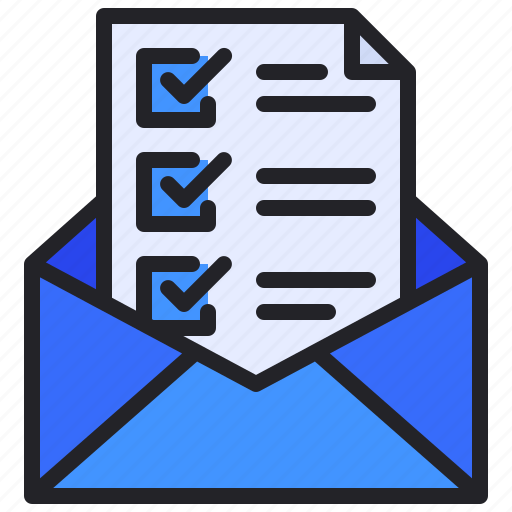 Checkmark, communication, message, envelope, document icon - Download on Iconfinder