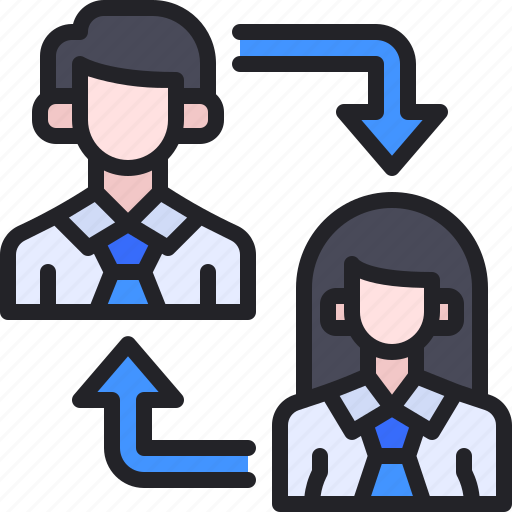 Exchange, employee, profession, girl, man icon - Download on Iconfinder