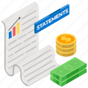 bank document, bank slip, financial statement, statement, voucher