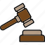 law, crime, gavel, judge, justice, court, legal, auction, icon 