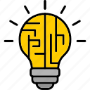 logic, thought, bubble, bulb, idea, thinking, thoughts, icon