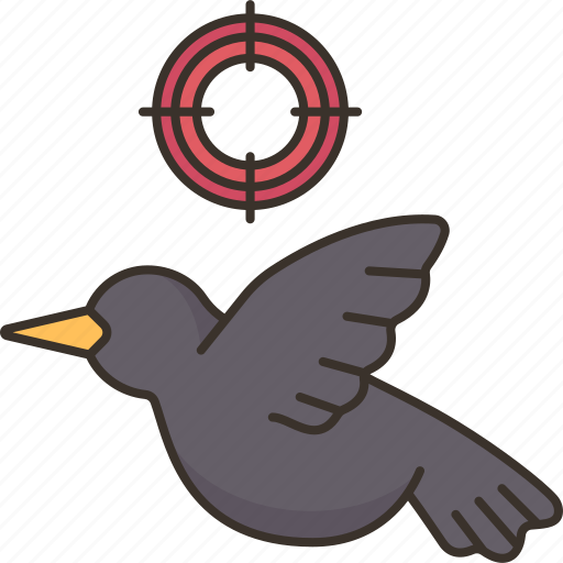 Bird, hunting, flying, shooting, sniper icon - Download on Iconfinder