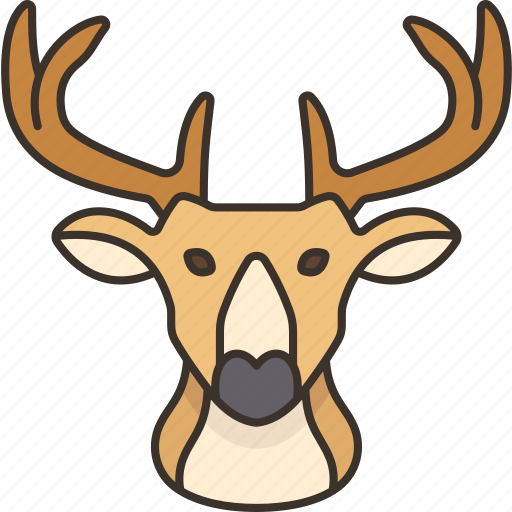 Deer, antler, head, hunt, decor icon - Download on Iconfinder
