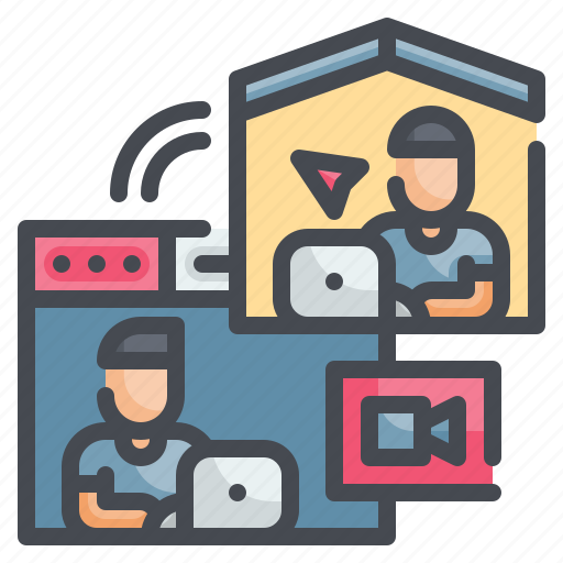 Remote, working, networking, connection, online icon - Download on Iconfinder