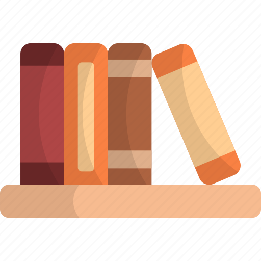 Books, bookshelf, library, education, literature, bookcase icon - Download on Iconfinder