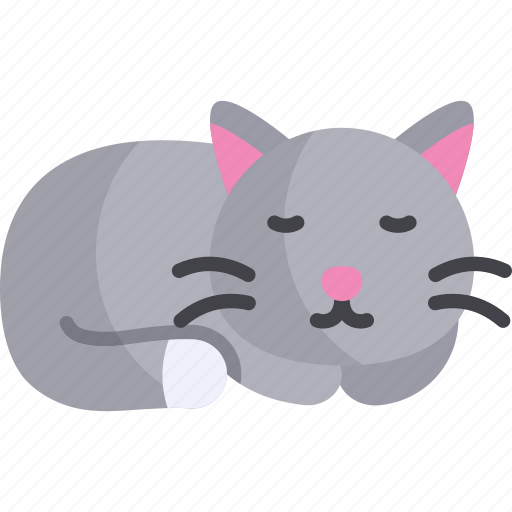 Cat, animal, pet, sleeping, feline, kitty icon - Download on Iconfinder