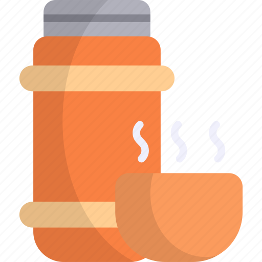 Thermos, thermo flask, hot drink, hot water bottle, hot beverage icon - Download on Iconfinder