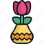 flower vase, flower pot, decoration, floral, bloom, house plant 