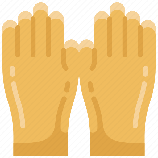 Gloves, cleaning, rubber, wash, latex, equipment icon - Download on Iconfinder