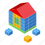kid, house, constructor, isometric 