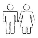 couple, gender, washroom sign, female, group, male, user group