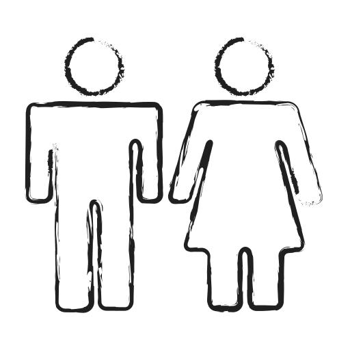 Couple, gender, washroom sign, female, group, male, user group icon - Free download