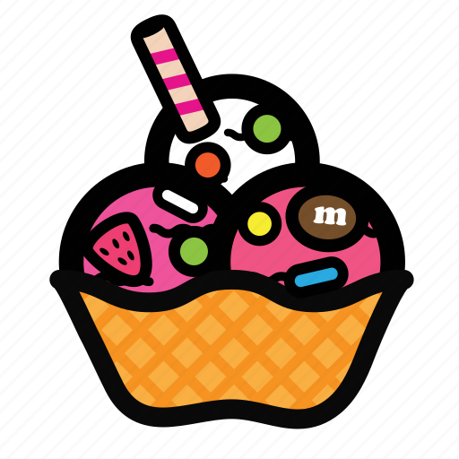 Bowl, cream, dessert, ice, scoop, topping icon - Download on Iconfinder