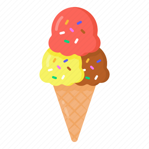 Ice cream cone, ice cream, ice cone, sweet, dessert icon - Download on Iconfinder