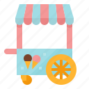 cart, cream, ice, shop