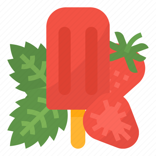 Cream, ice, popsicles, strawberry icon - Download on Iconfinder