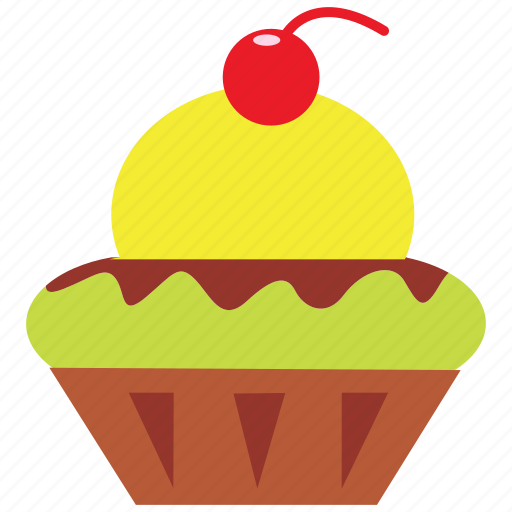 Cherry, cupcake, dessert, ice cream, icecream, mango icon - Download on Iconfinder