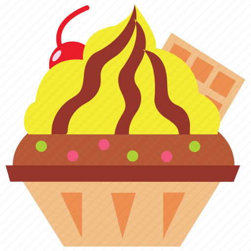 Cupcake, dessert, food, icecream, mango, wafel icon - Download on Iconfinder