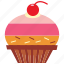 cupcake, dessert, icecream, orange, strawberry, sweets 