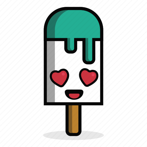 Cream, dessert, heart, ice, stick, sweet, valentine icon - Download on Iconfinder