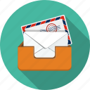 communication, connection, correspondence, letter, mail, mailbox, paper