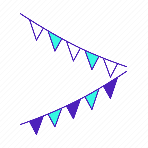 Bunting, decoration, party, flags, new year, birthday icon - Download on Iconfinder