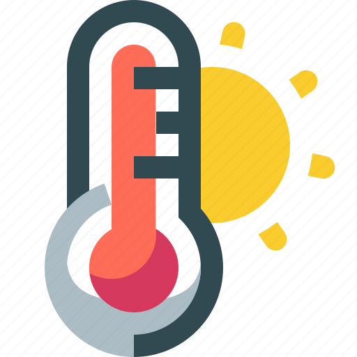 Hot, sunny, temperature, thermometer, climate icon - Download on Iconfinder