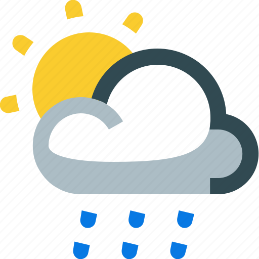 Weather, partly, drizzling, drizzle, rain icon - Download on Iconfinder