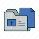 directory, document, facebook, files, folder, social 