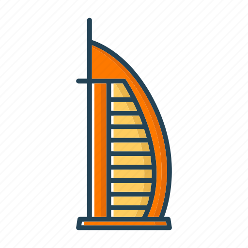 Burj, dubai, emirates, hotel, united icon - Download on Iconfinder