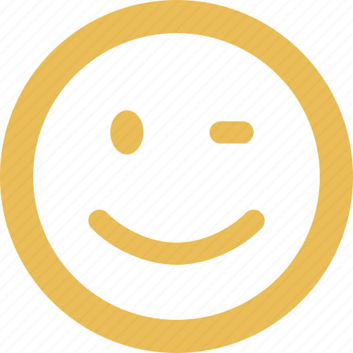 Smiley, blink, emoticon, emotion, happy, smile, face icon - Download on Iconfinder