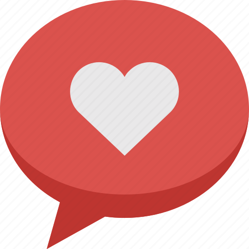 Heart, bubble, talk, comment, love, chat, communication icon - Download on Iconfinder