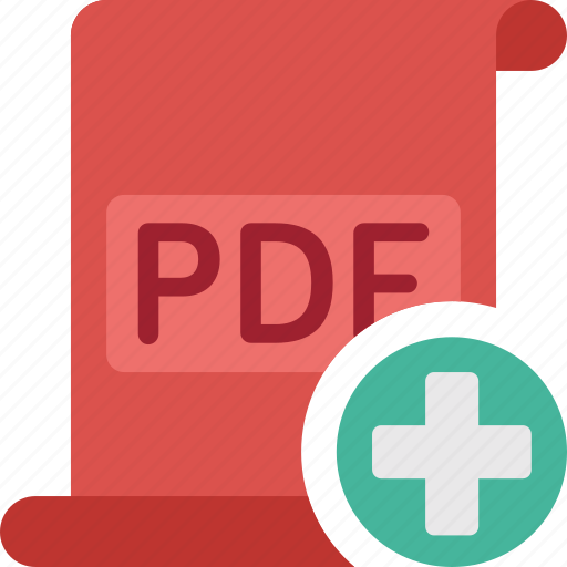 Pdf, plus, file, add, paper, document, extension icon - Download on Iconfinder