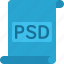 psd, file, paper, document, extension 