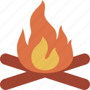 campfire, fire, hot, flame